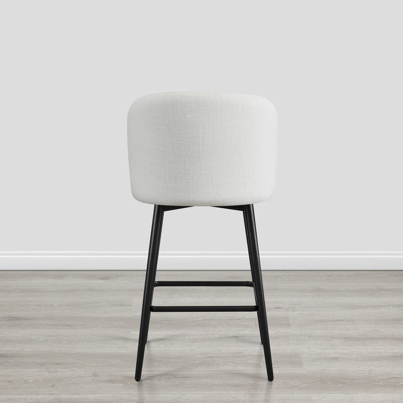 Charlotte Counter Height Swivel Barstool with Metal Legs Set