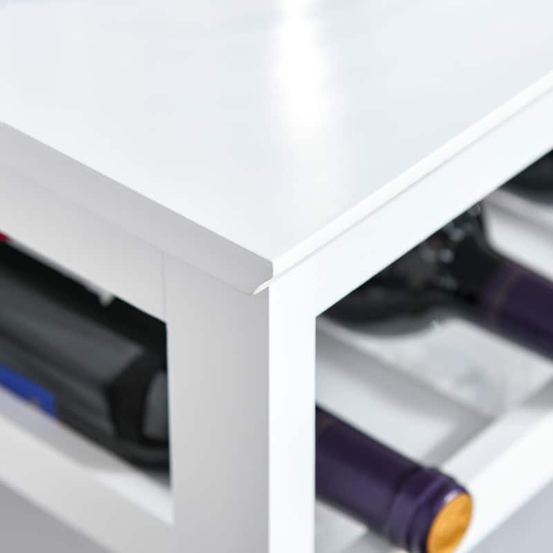HOMCOM Wine Storage Cabinet with 4 Bottle Wine Rack, Open Shelf, Acrylic Door Cabinet with Adjustable Shelf