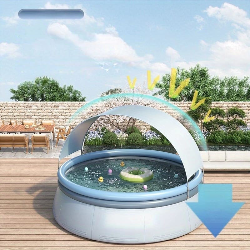 12ft x 30in Outdoor Inflatable Family Swimming Pool