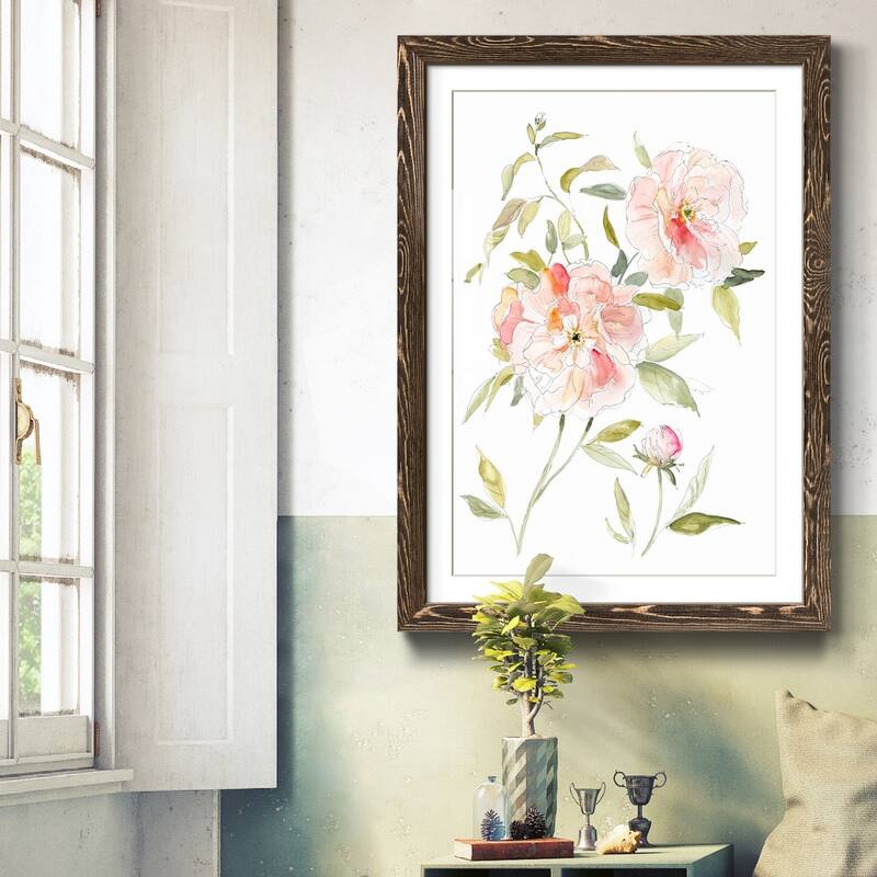 Sketchbook Cottage Rose II-Premium Framed Print - Ready to Hang