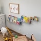 preview thumbnail 2 of 5, Wallniture Philly Floating Shelves for Nursery Decor, Grey Bookshelf (Set of 3) - Gray