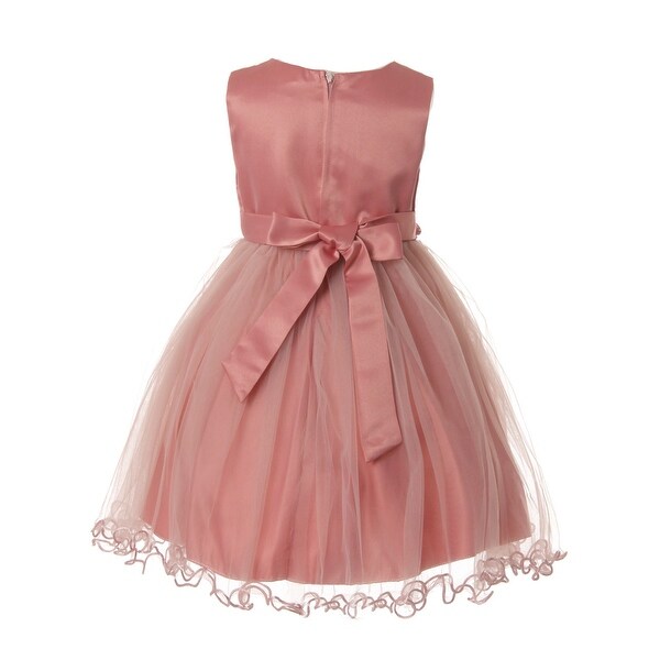 dusty rose kids dress