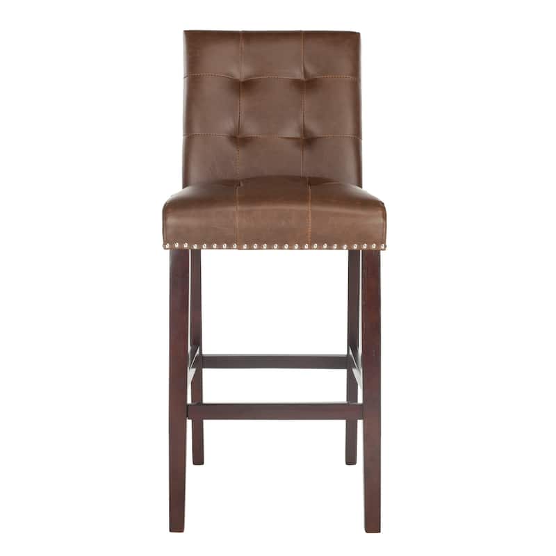 SAFAVIEH Arabella 31-inch Bar Stool - Brown / Espresso (Set of 2) - 19" x 23.3" x 44" - 19" x 23.3" x 44" - 19Wx23Dx44H