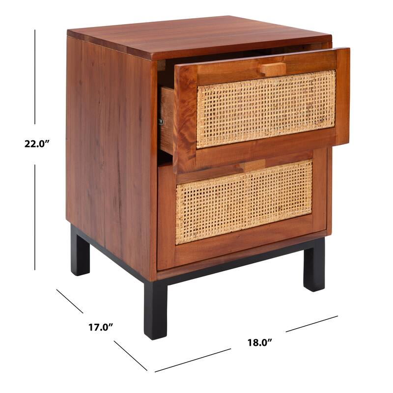 SAFAVIEH Mikala Coastal 2-Drawer Nightstand