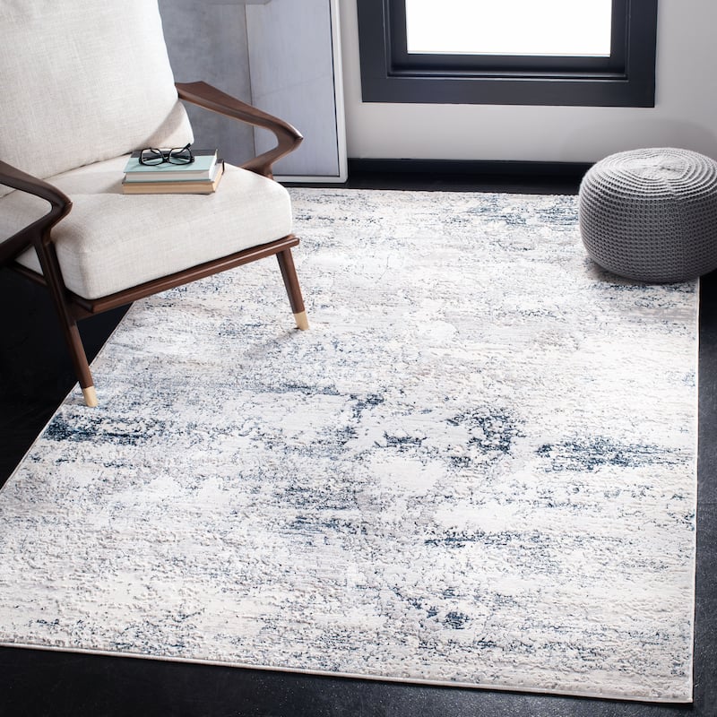 SAFAVIEH Amalfi Guyonne Contemporary Abstract Rug - 9' x 12' - Cream/Navy