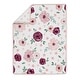 preview thumbnail 3 of 4, Burgundy Pink Watercolor Floral Girl 4pc Nursery Crib Bedding Set - Blush Maroon Wine Rose Green Shabby Chic Flower Farmhouse