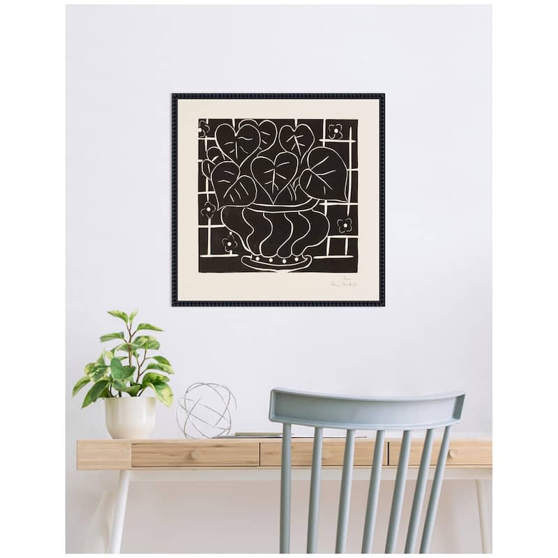 Kate and Laurel Corbeille de begonias 1938 Henri Matisse by Nostalgia Prints Framed Canvas Wall Art Print