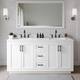 Option White / White Quartz Top / Matte Black Hardware