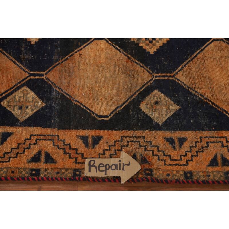Geometric Lori Persian Antique Area Rug Handmade Wool Carpet - 4'3"x 7'0"