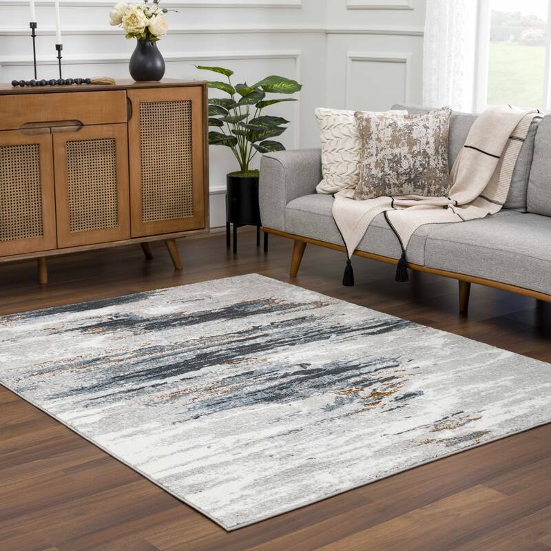 Hauteloom Liverpool Living Room, Bedroom Area Rug - Contemporary - Colorful - 5'3" x 7'