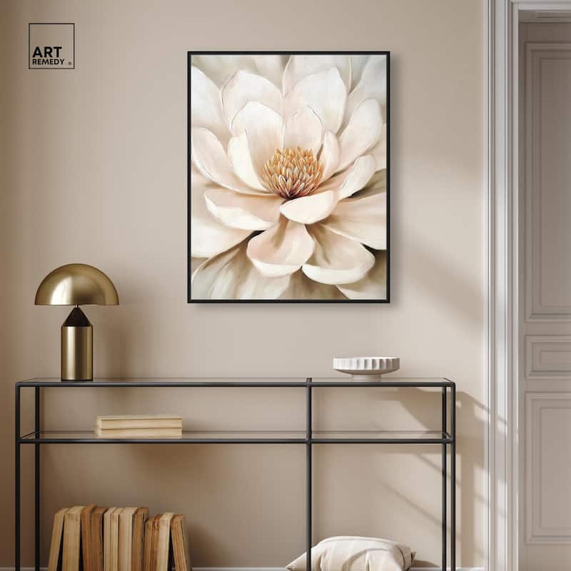 Golden Heart Canvas by Art Remedy