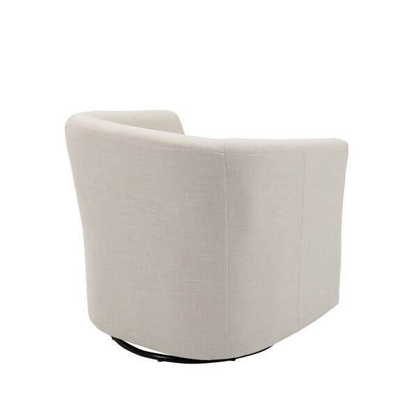Set of 2 Modern Upholstered Swivel Barrel Chair Living Room Accent ...
