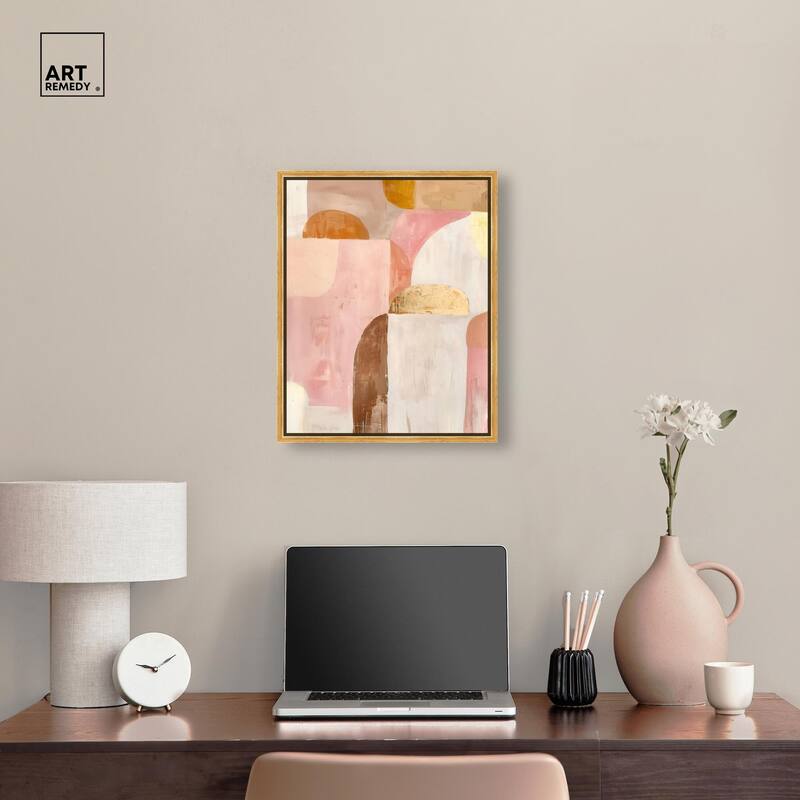 Rose Quartz and Sand II Canvas by Art Remedy