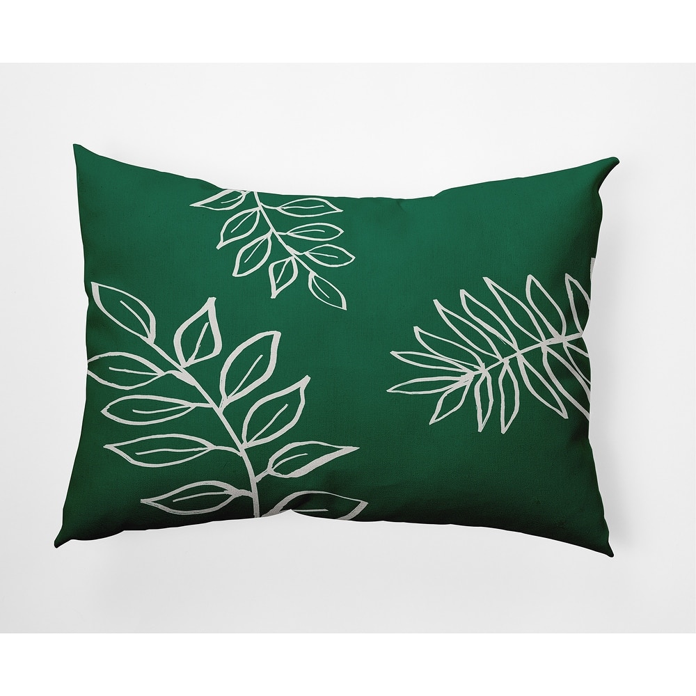 Fern Leaves Decorative Indoor Pillow