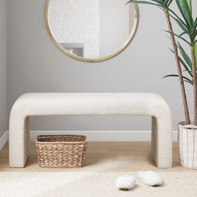 INK+IVY Steve Boucle Waterfall Bench