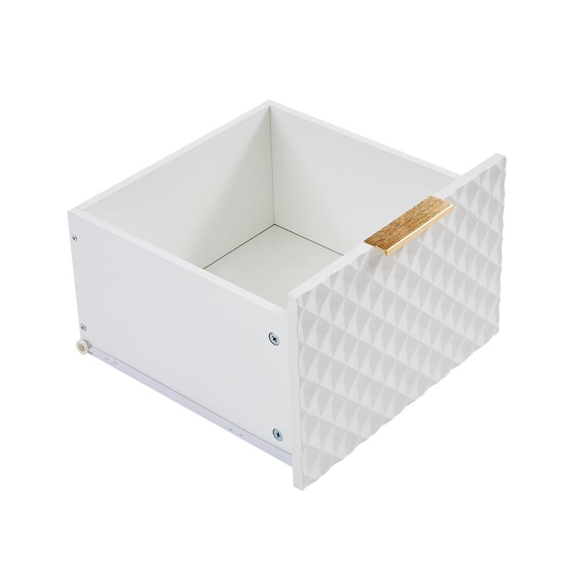 Modern Glass & Aluminum Dresser – 3 Drawers, Adjustable Feet‌