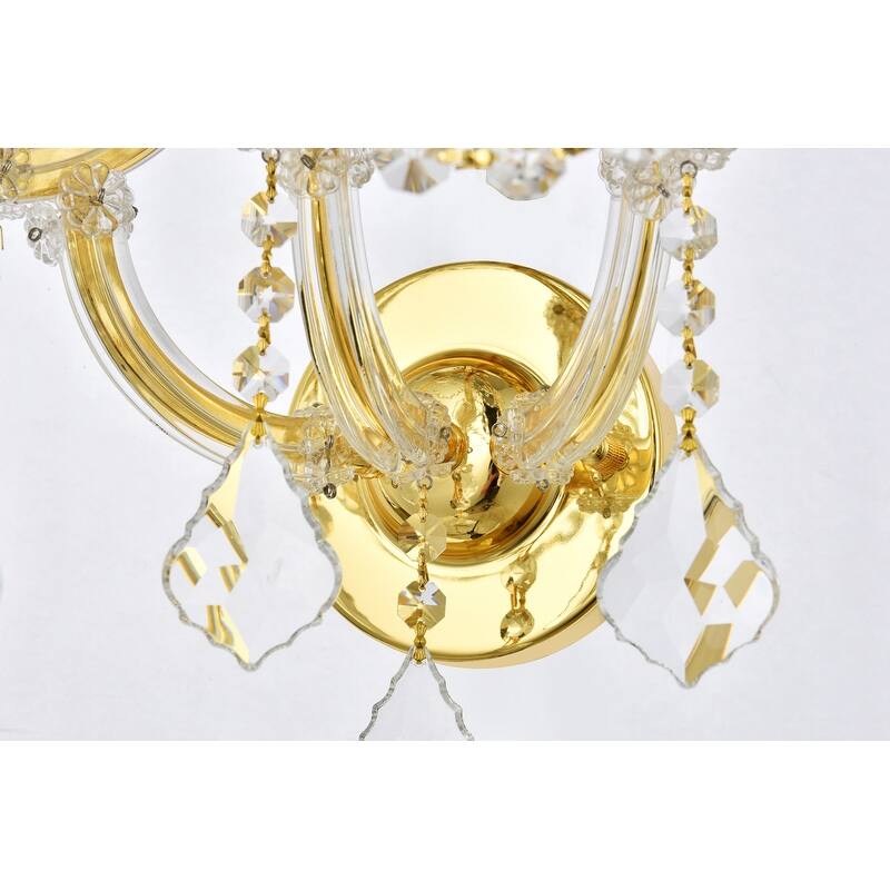 Fleur Illumination Collection Wall Sconce D:22in H:27in E:15.5in Lt:7 Gold Finish