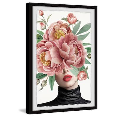 'Beauty and Flowers' Framed Painting Print