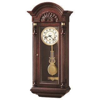 Howard Miller Jennison Grandfather Clock Style Chiming Wall Clock with Pendulum, Vintage, Old World, Classic Design