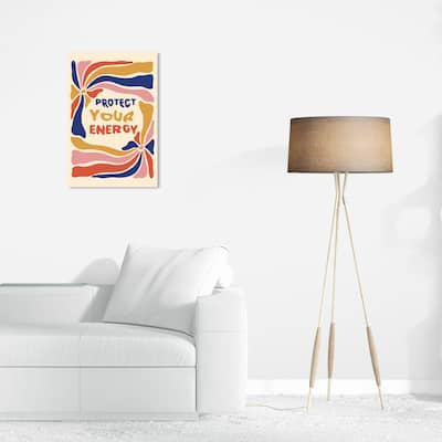 Wynwood Studio Canvas Typography and Quotes Protect your Energy Wall Art Canvas Print