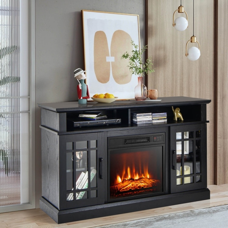 Black Fireplace TV Stand Bed Bath Beyond