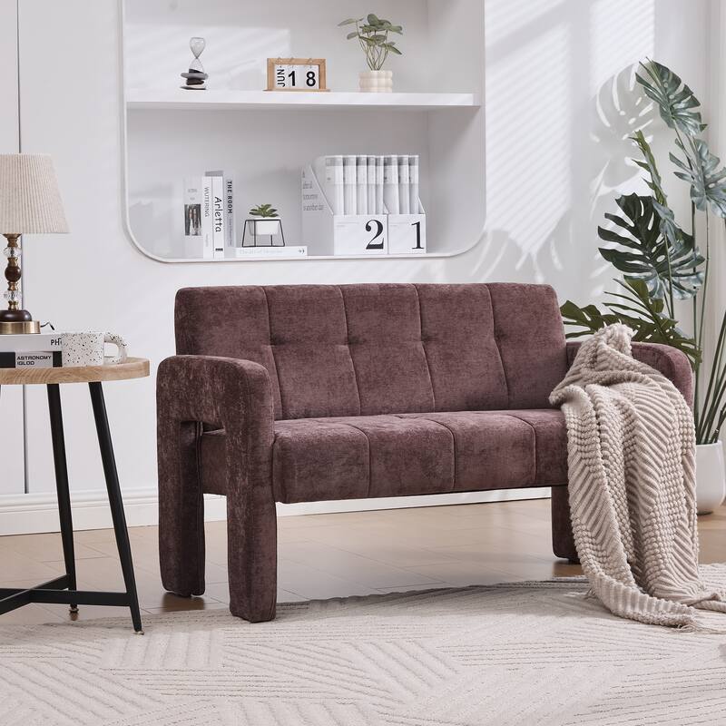 Nordic Modern Double Armchair Compact Upholstered Sofa Leisure Sofa Comfortable Seating with Dual Armrests Can be paired