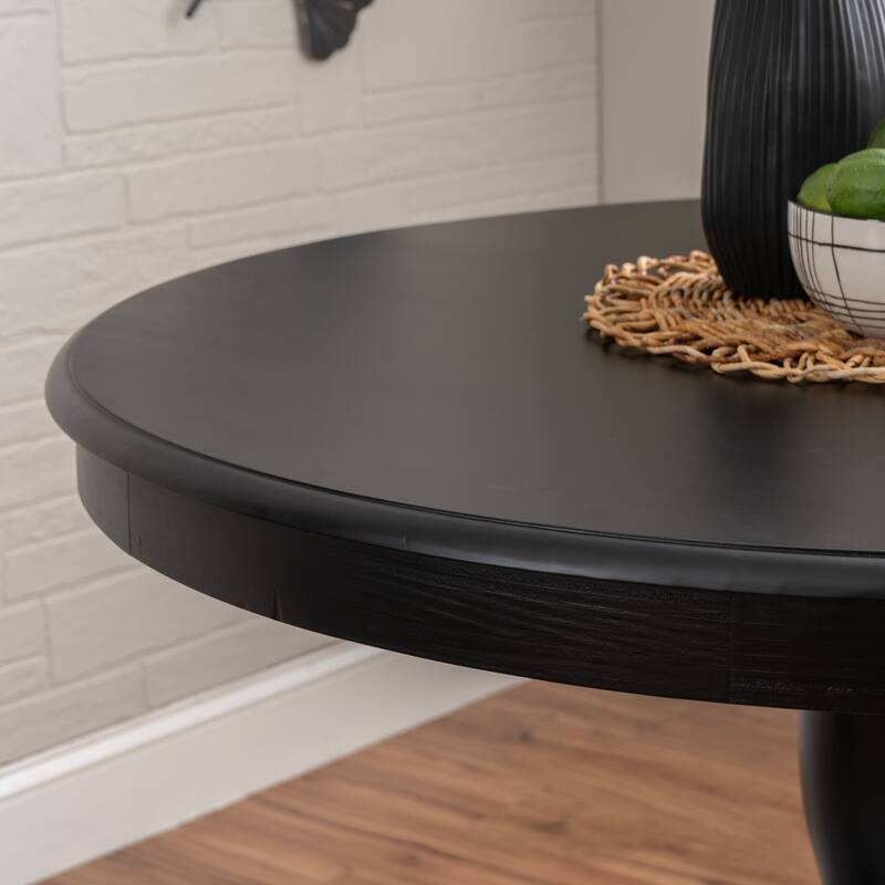 Josie Black Wooden 3-Piece Nook & Table Set