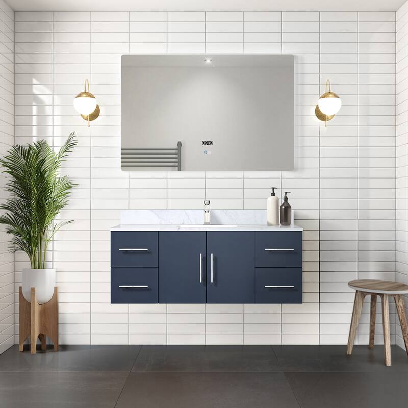 Geneva 48 in. W x 22 in. D Navy Blue Bath Vanity
