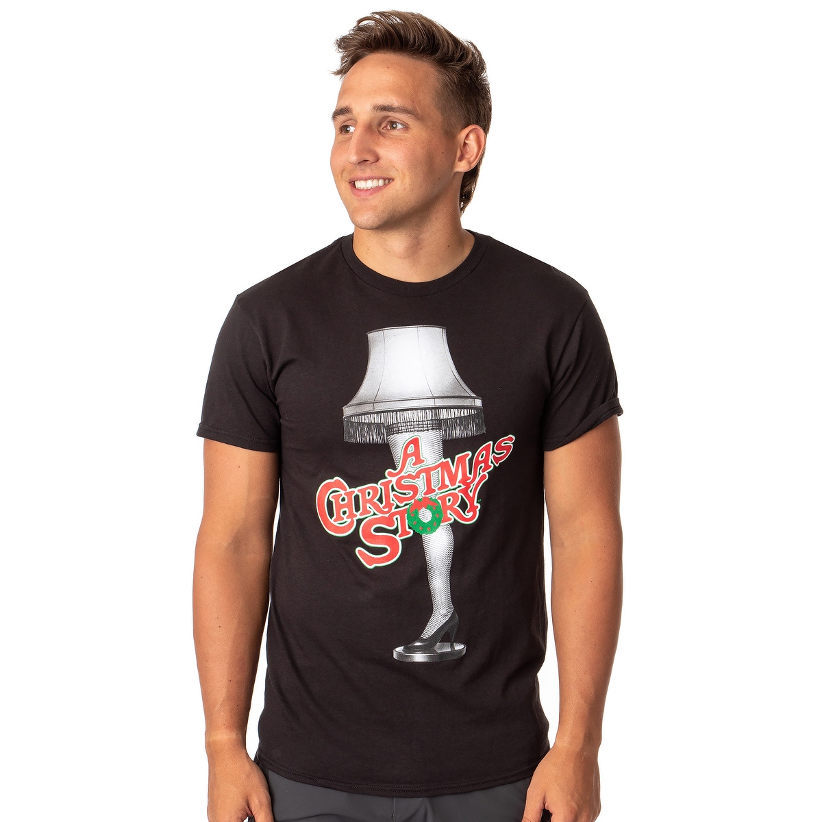 A Christmas Story Men's Major Award Leg Lamp And Movie Logo Graphic T-Shirt