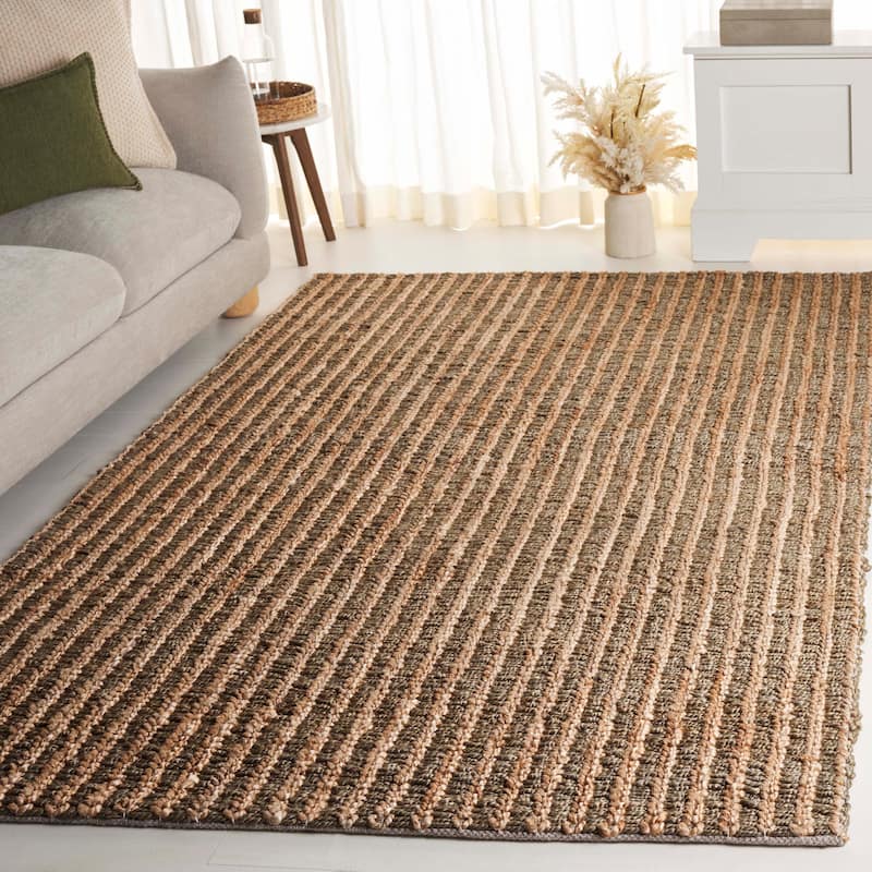 SAFAVIEH Natural Fiber Couture Sergia Modern Jute Rug - 5' x 8' - Green/Natural