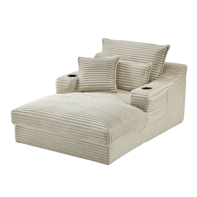 Rossetta 47'' Modern Comfortable Unique Cushion Design Cushioned Compression Corduroy Sofa with Spacious Depth