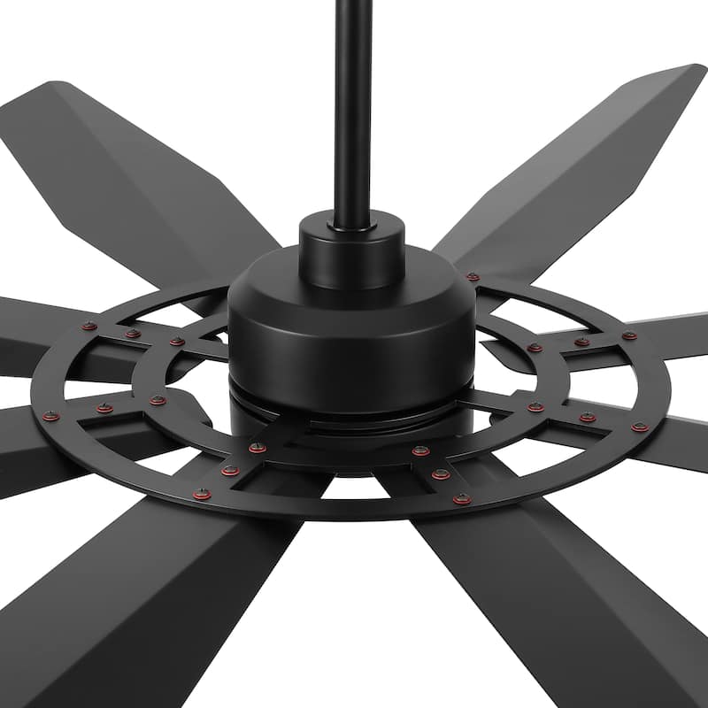 MLiAN 60/72 inch 8 Blades Indoor LED Ceiling Fan with Remote control