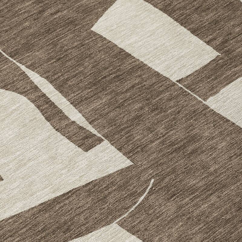 Machine Washable Indoor/ Outdoor Modern Creede Chantille Rug