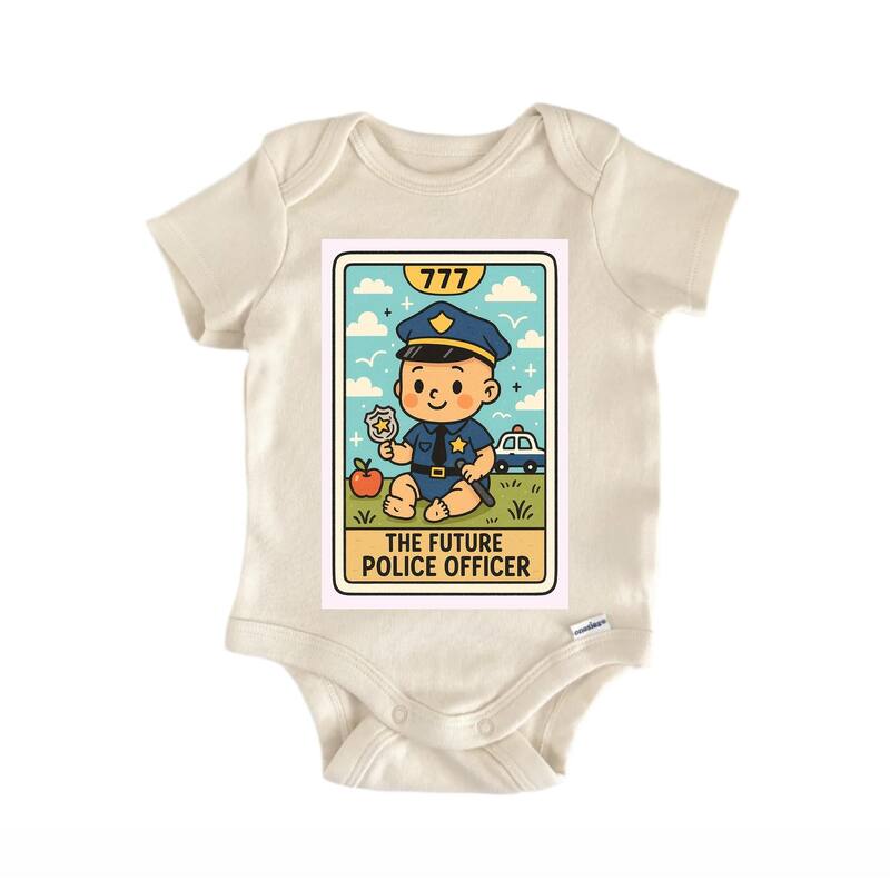 The Future Police Officer - Baby Bodysuit - Blue - 0-3M