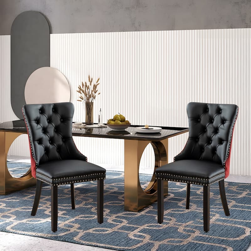 Modern Tufted Velvet Side Dining Chairs (Set of 4)