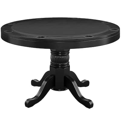Two-in-one 48 Inch Poker and Game Table With Padded Vinyl Poker Surface By RAM Game Room - 48 INCH