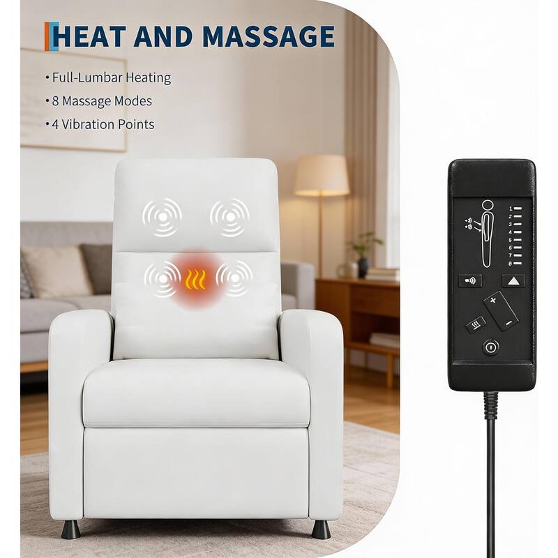 Power Recliner Chair, with Massage and Heat