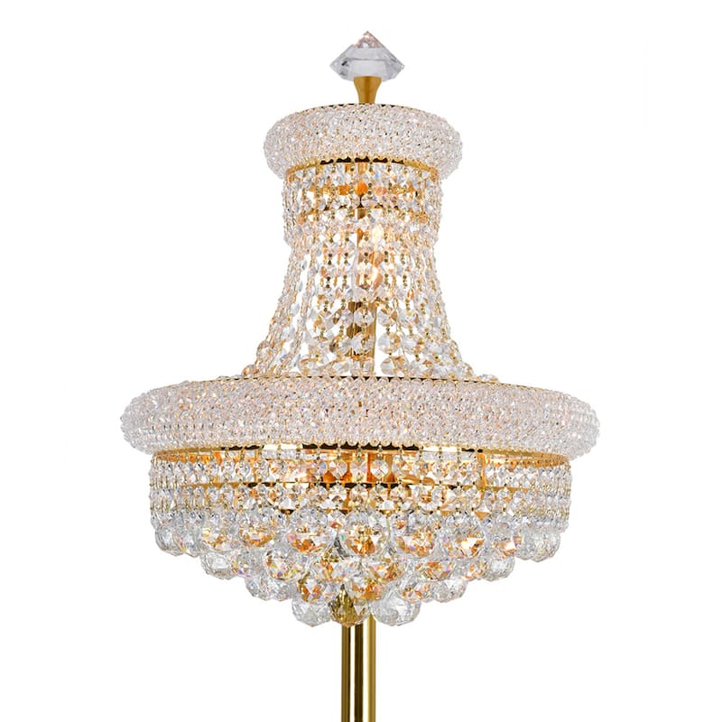 Empire 8 Light Floor Lamp With Gold Finish