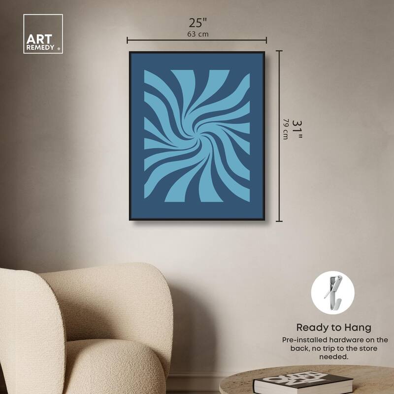 Carnaval Retro Blues Canvas by Art Remedy