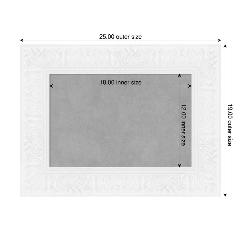 Amanti Art Luxe Black Framed - 25 x 19 in - Luxe White