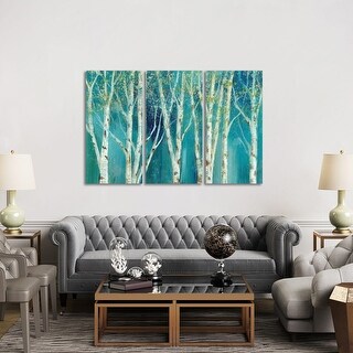iCanvas "Birch On Blue" by Nan 3-Piece Canvas Wall Art Set