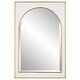 preview thumbnail 1 of 3, Beveled Arch Wall Mirror with Raised Edges - 38" - White and Gold