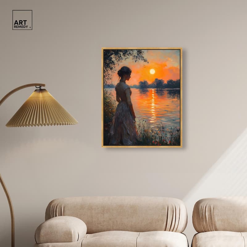 Sunset Pond Canvas by Art Remedy