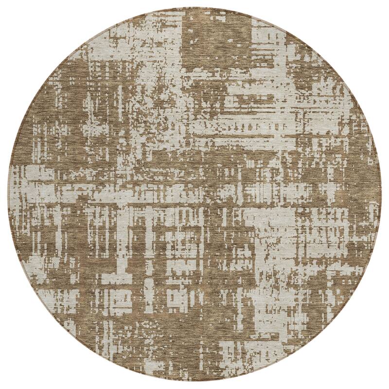 Machine Washable Indoor/ Outdoor Chantille Abstract Solid Rug