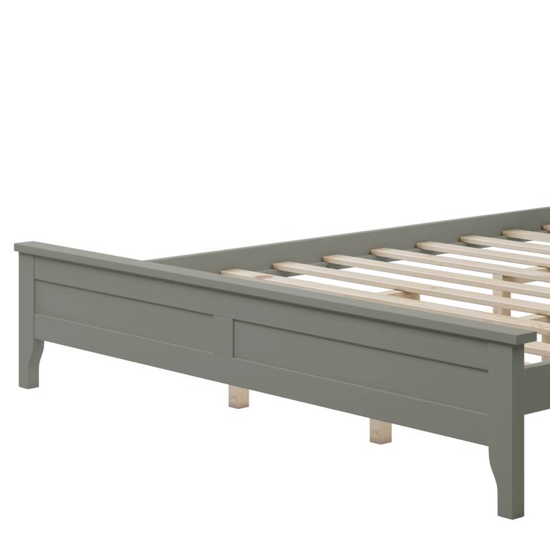 Queen Size Modern Solid Wood Platform Bed with Wear-resistant Finish