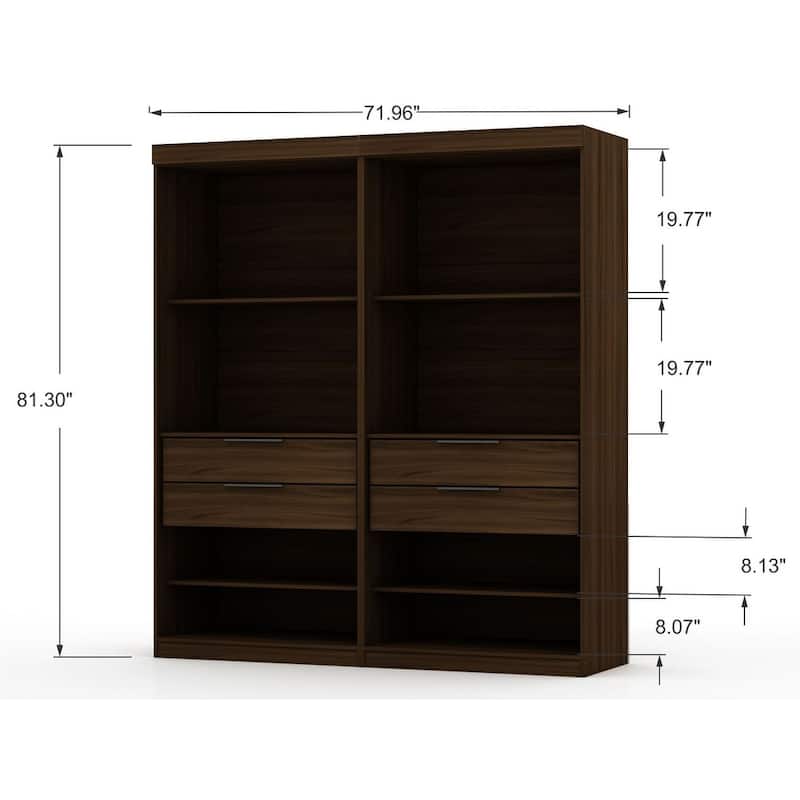 Manhattan Comfort Mulberry 9-Piece Wardrobe Closet