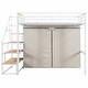 preview thumbnail 28 of 36, Metal Loft Bed with Wardrobe and Storage Shelves