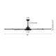 preview thumbnail 9 of 22, MLiAN 96 In. 6 Aluminium Blades Indoor Ceiling Fan with Light Kit and Remote - 96"