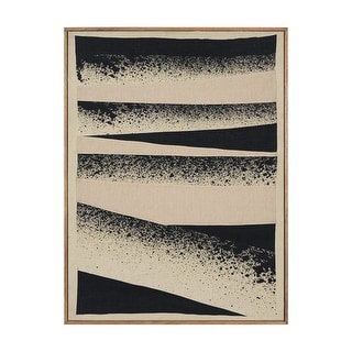 Revelin Large Fabric Collage Framed Linen Framed Wall Art