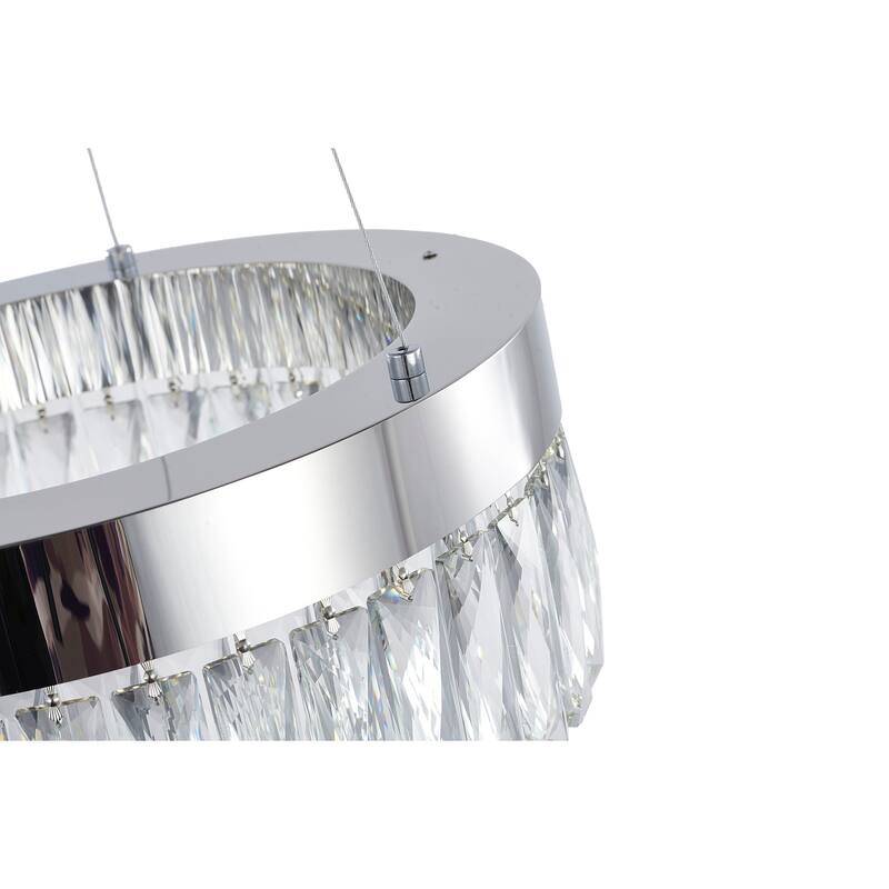 Crystal Chandelier - Baroque Style Lighting, Chrome Finish, Ceiling Light Fixture for Dining Room - 6